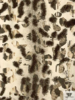 Italian Plain-Weave Abstract Printed Wool - Stone / Grey / Off-White 12 Italian Plain-Weave Abstract Printed Wool - Stone / Grey / Off-White -Fabrics And Fabrics Store 11701 4