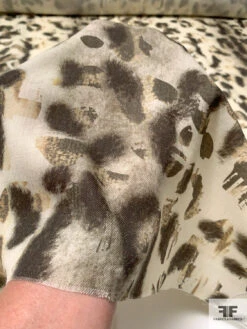 Italian Plain-Weave Abstract Printed Wool - Stone / Grey / Off-White 14 Italian Plain-Weave Abstract Printed Wool - Stone / Grey / Off-White -Fabrics And Fabrics Store 11701 6