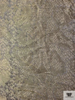 French Reptile-Look Flowy Silk Lamé - Dusty Gold / Grey / Black -Fabrics And Fabrics Store 11712 4 fab670da 9175 44c5 92e7 91ec489312d4