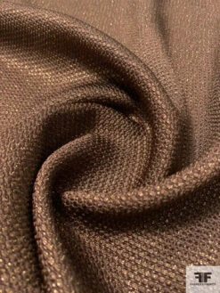 Italian Pique-Weave Drapey Lamé - Brown / Gold -Fabrics And Fabrics Store 11731 3 b075693e ea2a 4896 aca8 64938d5d2cbf