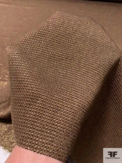 Italian Pique-Weave Drapey Lamé - Brown / Gold -Fabrics And Fabrics Store 11731 6 5fe2c8b2 6cd8 47ec 8493 961e8eec947b