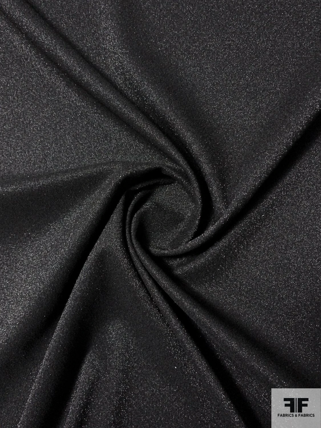 Italian Famous NYC Designer Stretch Lamé - Black 4 Italian Famous NYC Designer Stretch Lamé - Black - Image 2