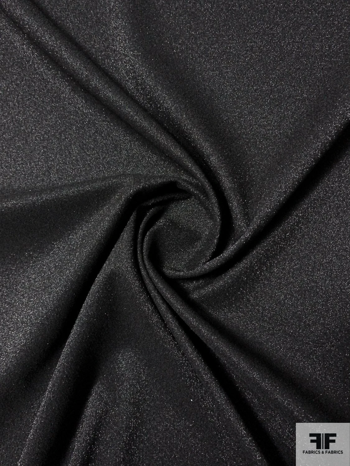 Italian Famous NYC Designer Stretch Lamé - Black 5 Italian Famous NYC Designer Stretch Lamé - Black - Image 3