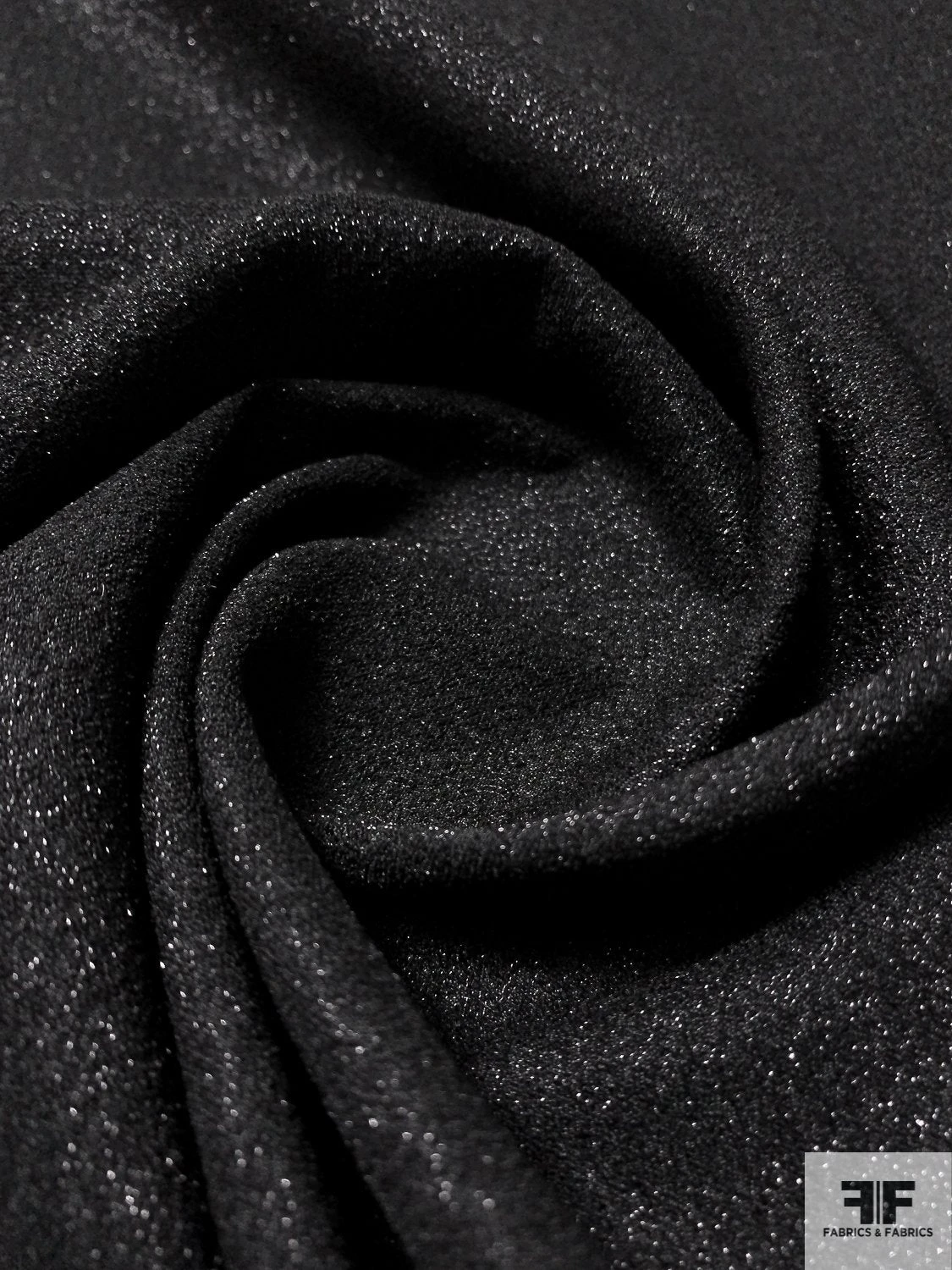 Italian Famous NYC Designer Stretch Lamé - Black 6 Italian Famous NYC Designer Stretch Lamé - Black - Image 4