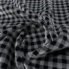 Italian Gingham Check Printed Cotton Velveteen - Grey / Black 2 Italian Gingham Check Printed Cotton Velveteen - Grey / Black -Fabrics And Fabrics Store 11774 3