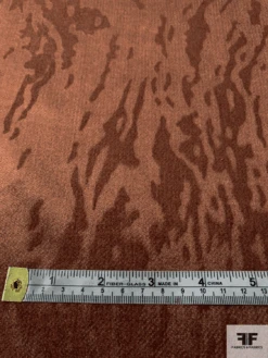 Italian Abstract Streak Embossed Stretch Velveteen - Cinnamon Brown 14 Italian Abstract Streak Embossed Stretch Velveteen - Cinnamon Brown -Fabrics And Fabrics Store 11784 5