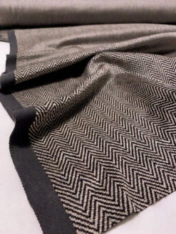 Herringbone Cotton-Poly Velveteen - Light Grey / Black 12 Herringbone Cotton-Poly Velveteen - Light Grey / Black -Fabrics And Fabrics Store 11803 5