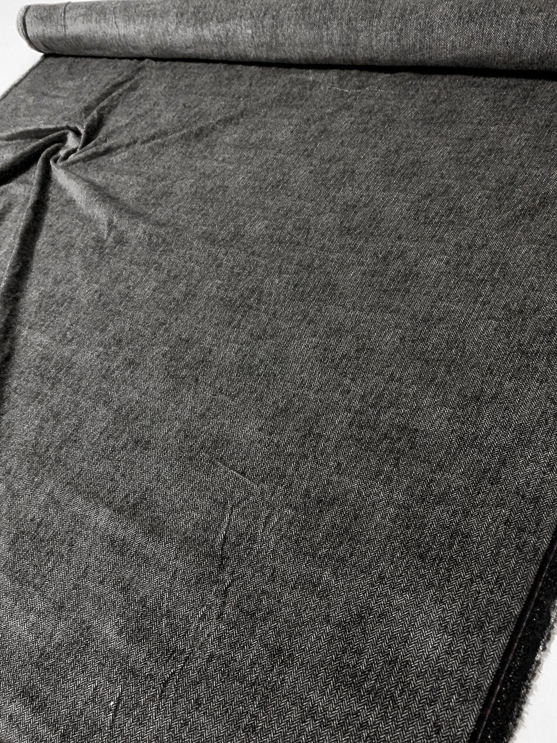 Micro-Herringbone Cotton Velveteen - Black / Ivory 8 Micro-Herringbone Cotton Velveteen - Black / Ivory - Image 6