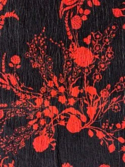 Romantic Floral Washed Cotton Velveteen - Red / Black 14 Romantic Floral Washed Cotton Velveteen - Red / Black -Fabrics And Fabrics Store 11810 4