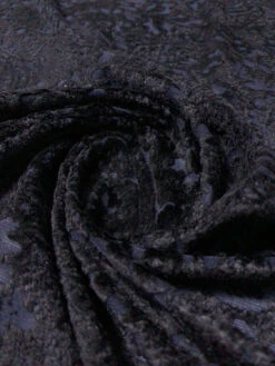 Ornate Floral Stretch Rayon Cut Velvet - Black / Navy 13 Ornate Floral Stretch Rayon Cut Velvet - Black / Navy -Fabrics And Fabrics Store 11814 3