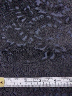 Ornate Floral Stretch Rayon Cut Velvet - Black / Navy 15 Ornate Floral Stretch Rayon Cut Velvet - Black / Navy -Fabrics And Fabrics Store 11814 5