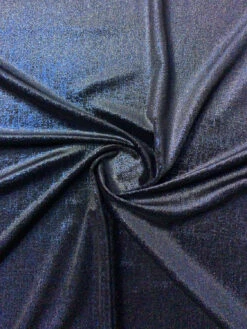 Shimmery Stretch Polyester Velvet - Metallic Blue / Black -Fabrics And Fabrics Store 11816 2