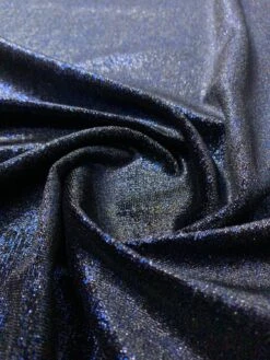 Shimmery Stretch Polyester Velvet - Metallic Blue / Black -Fabrics And Fabrics Store 11816 3