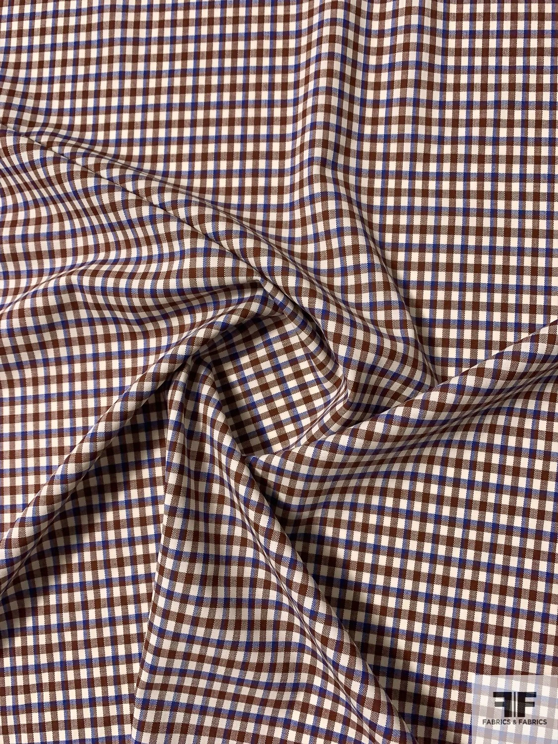 Italian Gingham Check Lightweight Stretch Wool Suiting - Burgundy / Blue / Ivory 3 Italian Gingham Check Lightweight Stretch Wool Suiting - Burgundy / Blue / Ivory