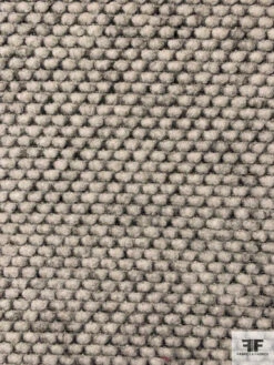 Italian Fleecey Dot Textured Wool Blend Heavy Jacket Weight - Ivory / Black 14 Italian Fleecey Dot Textured Wool Blend Heavy Jacket Weight - Ivory / Black -Fabrics And Fabrics Store 11840 4