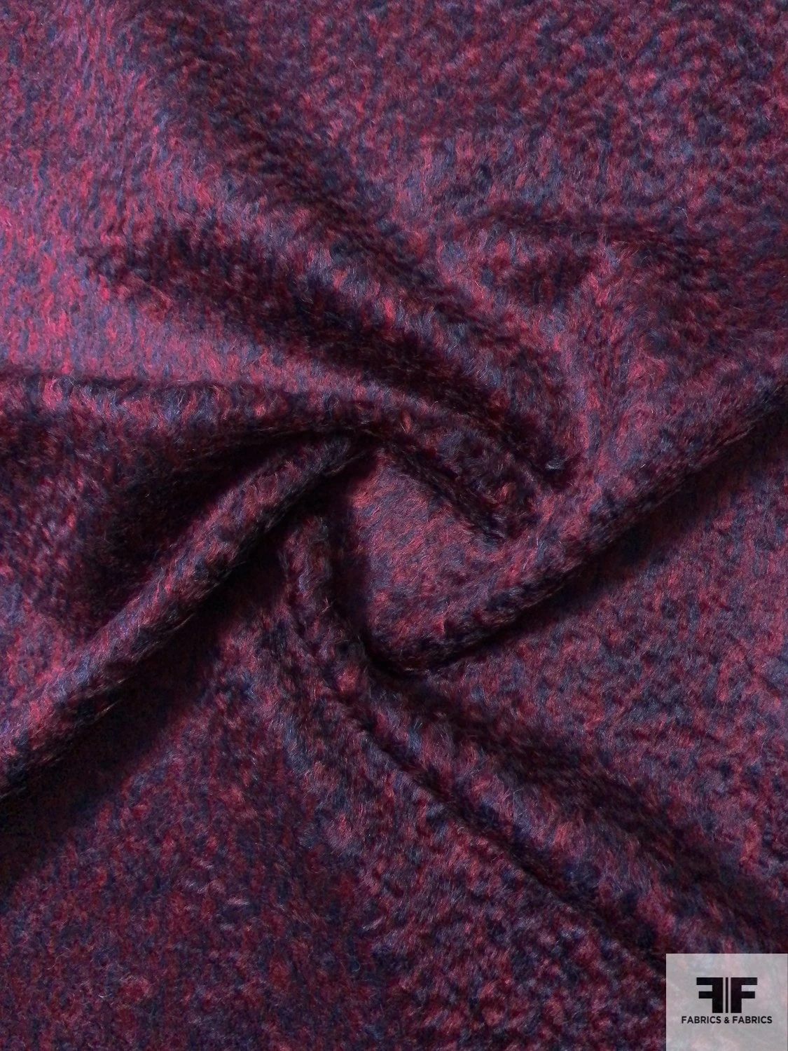 Italian Reversible Wool-Mohair Lightweight Coating - Wine / Dark Navy 5 Italian Reversible Wool-Mohair Lightweight Coating - Wine / Dark Navy - Image 3