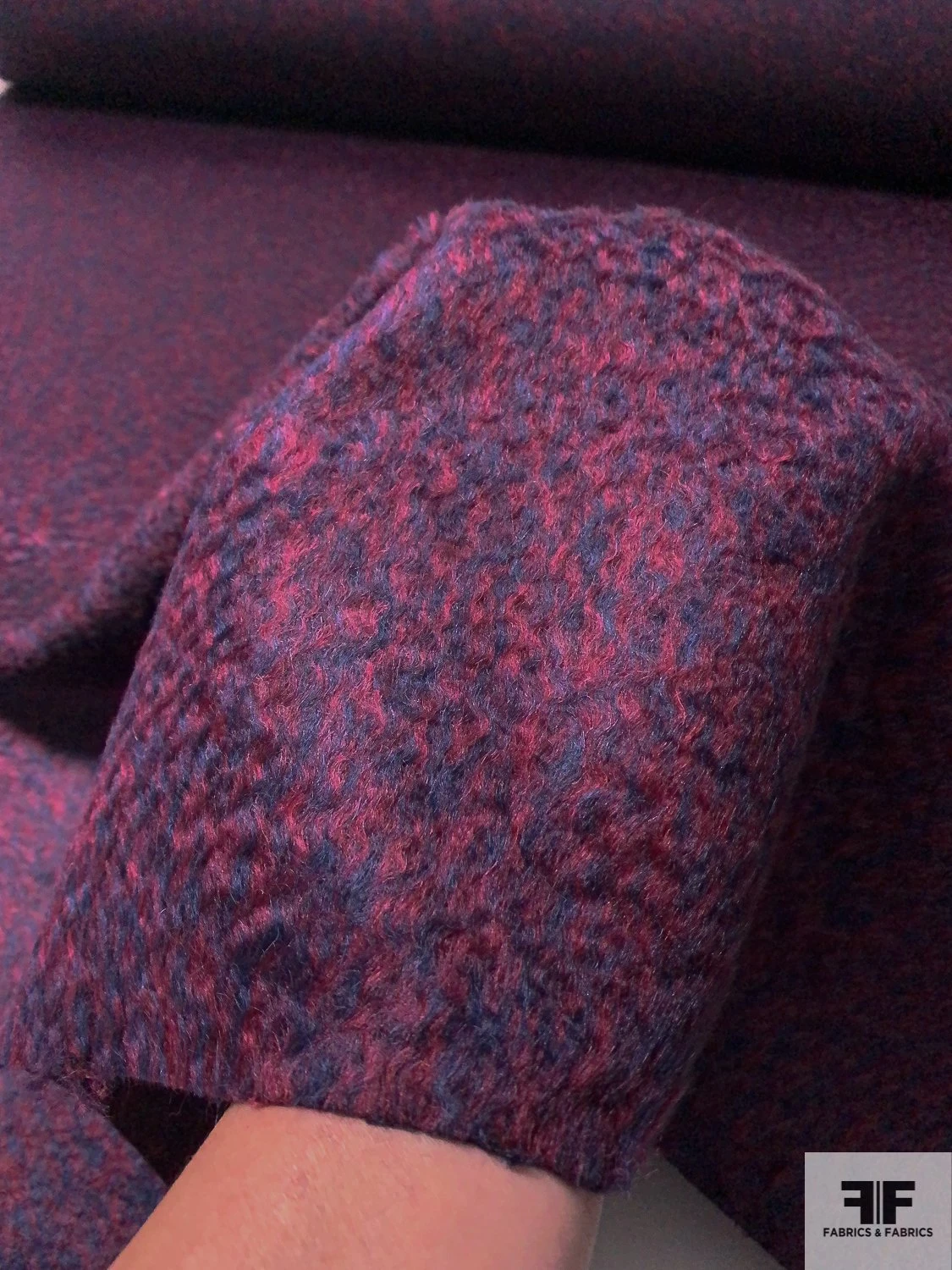 Italian Reversible Wool-Mohair Lightweight Coating - Wine / Dark Navy 8 Italian Reversible Wool-Mohair Lightweight Coating - Wine / Dark Navy - Image 6