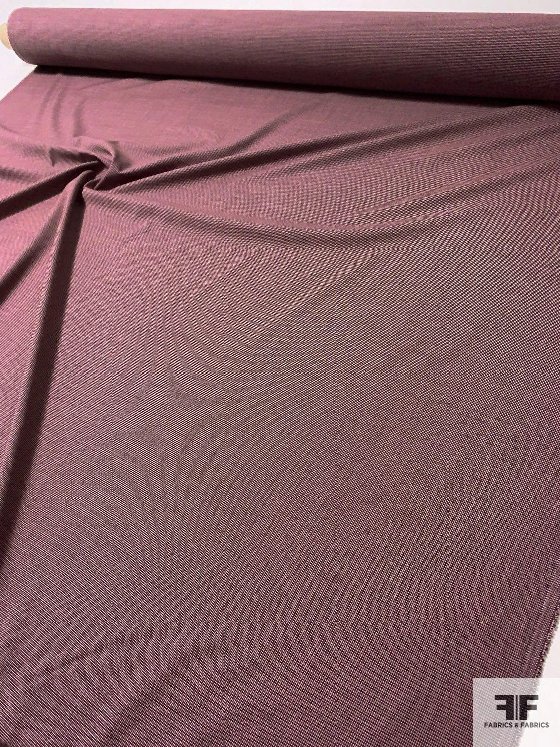 Italian Micro Houndstooth Stretch Fine Suiting - Pink / Dark Brown 9 Italian Micro Houndstooth Stretch Fine Suiting - Pink / Dark Brown - Image 7