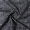 Italian Glen Plaid Effect Fine Wool Jacket Weight Suiting - Black / Steel Grey / Light Grey