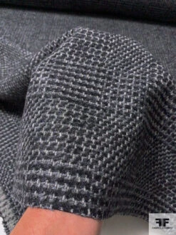 Italian Glen Plaid Effect Fine Wool Jacket Weight Suiting - Black / Steel Grey / Light Grey 16 Italian Glen Plaid Effect Fine Wool Jacket Weight Suiting - Black / Steel Grey / Light Grey -Fabrics And Fabrics Store 11881 6 da7f5612 f7a3 4d73 b47d 27cc2147ea81