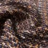 Italian Virgin Wool Blend Ladies Tweed Suiting - Brown / Navy / Summer Orange / White -Fabrics And Fabrics Store 11891 3