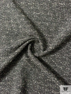 Italian Fancy Ladies Tweed Suiting With Lurex Fibers - Steel Grey / Black / Off-White 12 Italian Fancy Ladies Tweed Suiting With Lurex Fibers - Steel Grey / Black / Off-White -Fabrics And Fabrics Store 11896 2