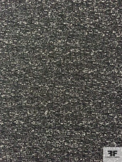 Italian Fancy Ladies Tweed Suiting With Lurex Fibers - Steel Grey / Black / Off-White 14 Italian Fancy Ladies Tweed Suiting With Lurex Fibers - Steel Grey / Black / Off-White -Fabrics And Fabrics Store 11896 4