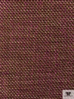 Italian Basketweave Jacket Weight Wool Tweed - Brown / Beige / Orchid / Purple Berry 13 Italian Basketweave Jacket Weight Wool Tweed - Brown / Beige / Orchid / Purple Berry -Fabrics And Fabrics Store 11901 4
