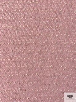 Italian Basketweave Jacket Weight Wool Coating With Lurex Threadwork - Ballet Pink / Cream / Silver / Gold 14 Italian Basketweave Jacket Weight Wool Coating With Lurex Threadwork - Ballet Pink / Cream / Silver / Gold -Fabrics And Fabrics Store 11920 4