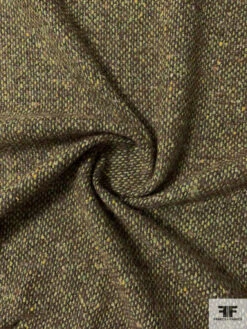 Italian Fuzzy Jacket Weight Wool Blend Tweed - Pear Green / Brown 13 Italian Fuzzy Jacket Weight Wool Blend Tweed - Pear Green / Brown -Fabrics And Fabrics Store 11948 1