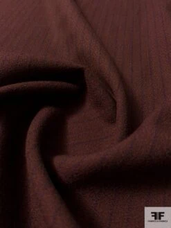 Italian Striped Wool Crepe Suiting - Cherry Chesnut Brown / Navy -Fabrics And Fabrics Store 11967 3 aec2b022 3666 4fba b184 9dc9a6d5e30c