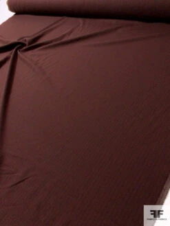 Italian Striped Wool Crepe Suiting - Cherry Chesnut Brown / Navy -Fabrics And Fabrics Store 11967 8 9fe84e31 e080 4d8b abf3 485bcf1c7f03