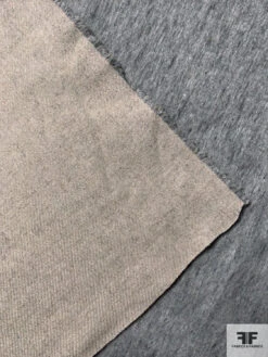 Italian Double-Sided Brushed Twill Lightweight Wool Blend Coating - Heather Grey /Beige 17 Italian Double-Sided Brushed Twill Lightweight Wool Blend Coating - Heather Grey /Beige -Fabrics And Fabrics Store 11970 7 ab680b26 0c26 4330 8167 e3af612c7250