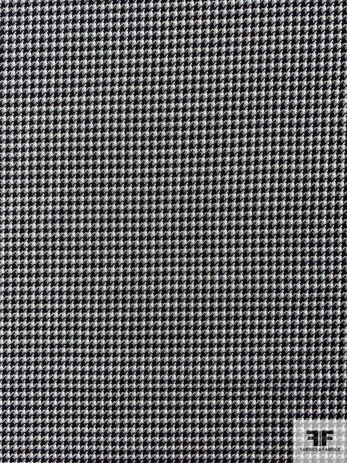 Made In England Super 100s Fine Houndstooth Wool Suiting - Black / Off-White / Grey 7 Made In England Super 100s Fine Houndstooth Wool Suiting - Black / Off-White / Grey - Image 5