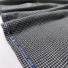 Made In England Super 100s Fine Houndstooth Wool Suiting - Black / Off-White / Grey