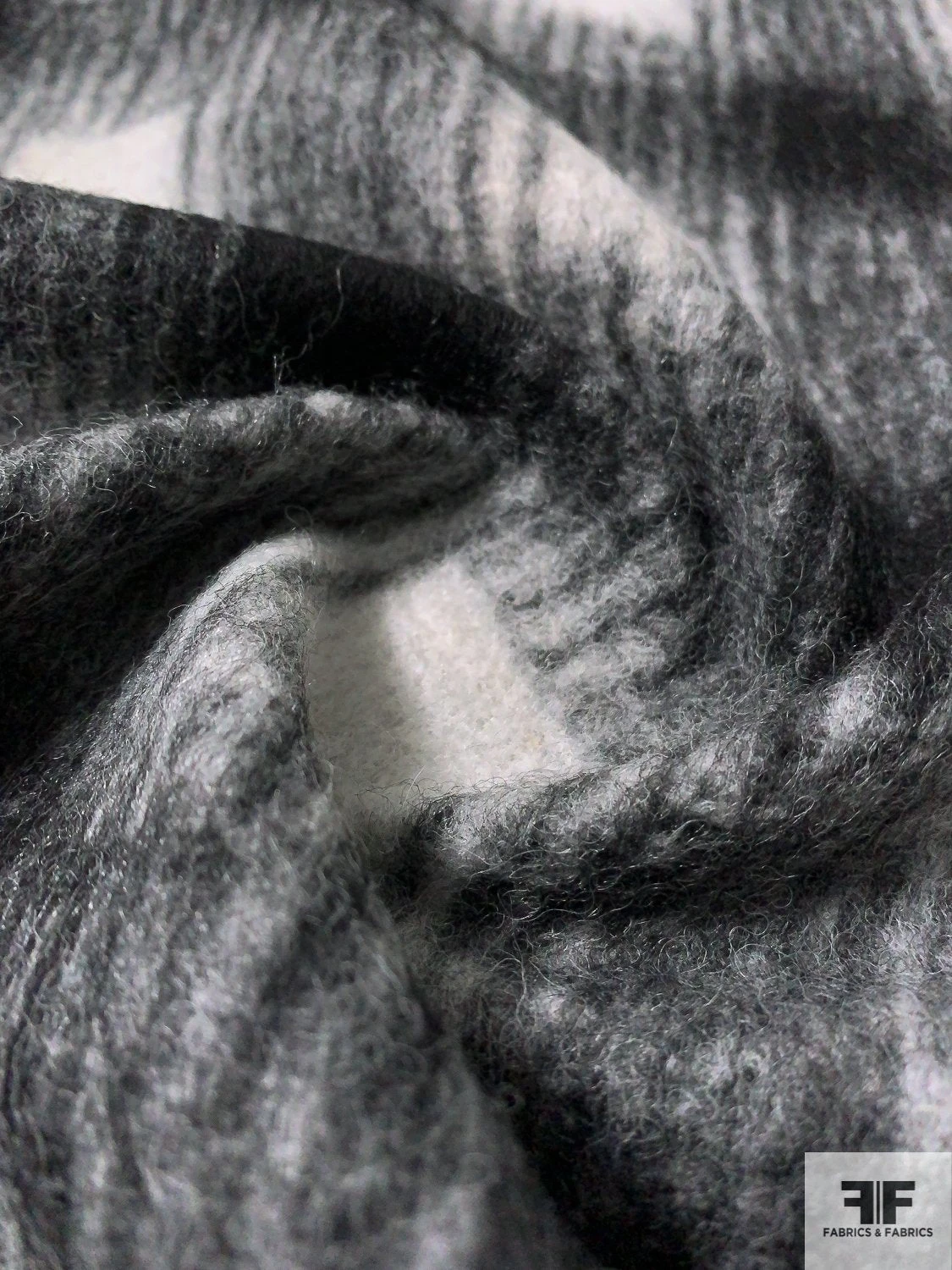 Bold Plaid Wool-Like Jacket Weight Knit - Black / Ivory 6 Bold Plaid Wool-Like Jacket Weight Knit - Black / Ivory - Image 4