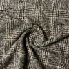 Italian Glen Plaid Soft Wool Jacket Weight Suiting - Black / Light Grey / Nude -Fabrics And Fabrics Store 11981 1