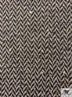 Italian Chevron Ladies Tweed Suiting With Lurex Fibers - Black / Taupe / Greys -Fabrics And Fabrics Store 11994 4