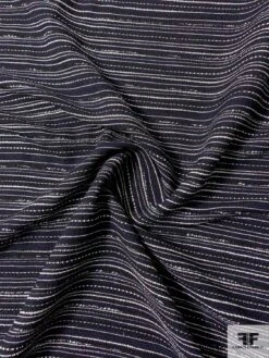 Italian Nubby Striped Wool Suiting - Navy / Black / White 12 Italian Nubby Striped Wool Suiting - Navy / Black / White -Fabrics And Fabrics Store 12000 2