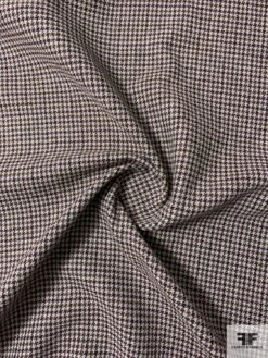 Italian 2-Ply Double Sided Houndstooth And Solid Flannel Jacket Weight Suiting - Navy / Light Grey / Grape / Brown -Fabrics And Fabrics Store 12004 2