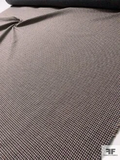 Italian 2-Ply Double Sided Houndstooth And Solid Flannel Jacket Weight Suiting - Navy / Light Grey / Grape / Brown -Fabrics And Fabrics Store 12004 8