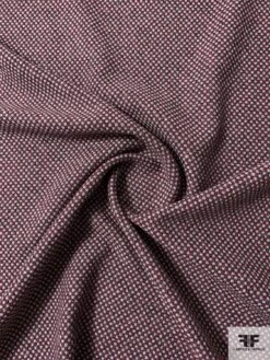 Italian Micro-Basketweave Wool Blend Ladies Suiting - Red / Grey / Black 11 Italian Micro-Basketweave Wool Blend Ladies Suiting - Red / Grey / Black -Fabrics And Fabrics Store 12009 2