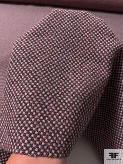 Italian Micro-Basketweave Wool Blend Ladies Suiting - Red / Grey / Black 13 Italian Micro-Basketweave Wool Blend Ladies Suiting - Red / Grey / Black -Fabrics And Fabrics Store 12009 5