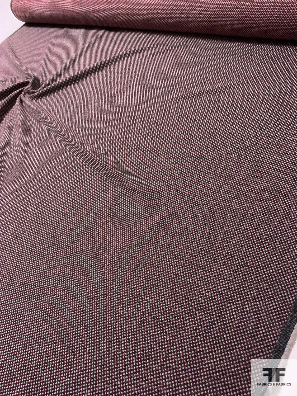 Italian Micro-Basketweave Wool Blend Ladies Suiting - Red / Grey / Black 9 Italian Micro-Basketweave Wool Blend Ladies Suiting - Red / Grey / Black - Image 7