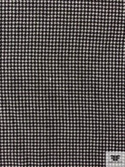 Italian Micro Houndstooth Ladies Wool Tweed Suiting - Black / Ivory 14 Italian Micro Houndstooth Ladies Wool Tweed Suiting - Black / Ivory -Fabrics And Fabrics Store 12031 4
