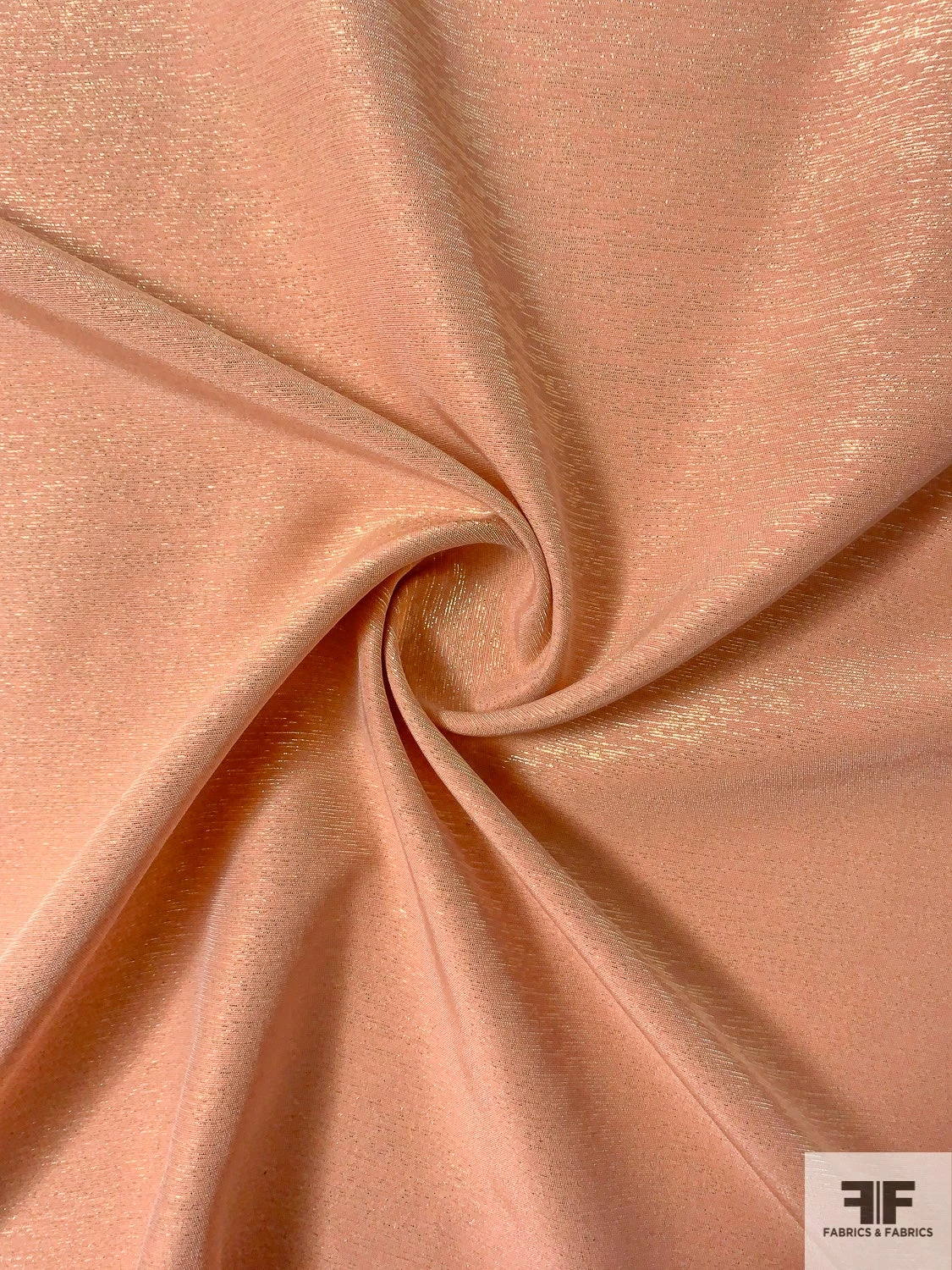 Satin-Backed Faille Lamé - Peach / Gold 5 Satin-Backed Faille Lamé - Peach / Gold - Image 3