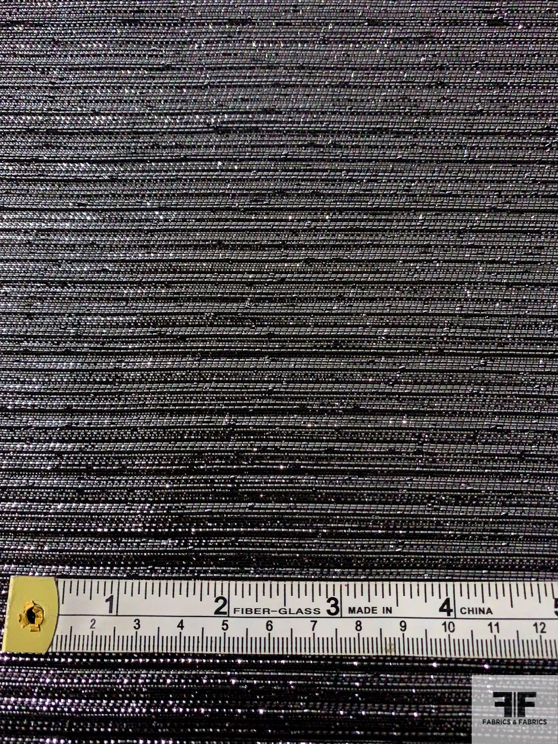 Italian Soft Ottoman Lamé - Metallic Gunmetal Purple / Black 8 Italian Soft Ottoman Lamé - Metallic Gunmetal Purple / Black - Image 6