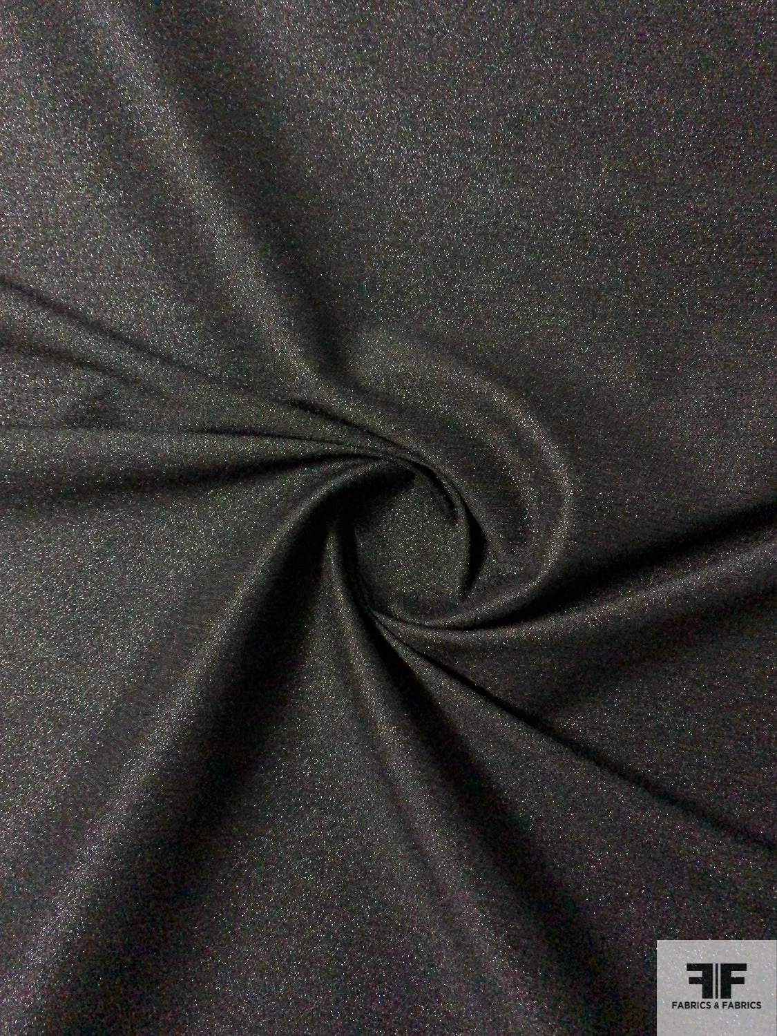 Italian Stiff Sparkly Stretch Lamé - Black 4 Italian Stiff Sparkly Stretch Lamé - Black - Image 2