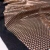Foil Printed Squares On Stretch Knit - Rose Gold / Black -Fabrics And Fabrics Store 12044 7
