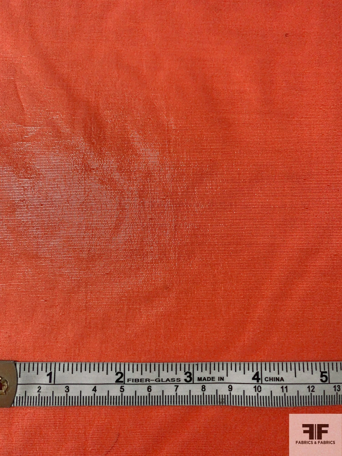 Italian Slightly Crisp Semi-Sheer Silk Lamé - Deep Orange 6 Italian Slightly Crisp Semi-Sheer Silk Lamé - Deep Orange - Image 4